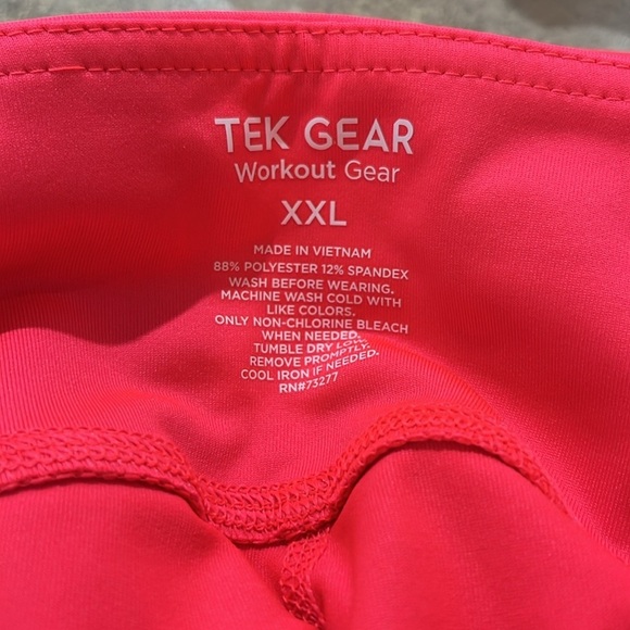 NWT TEK GEAR Vibrant Melon Workout Gear Leggings Size XXL - Picture 4 of 5